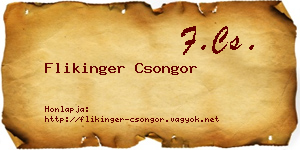 Flikinger Csongor névjegykártya